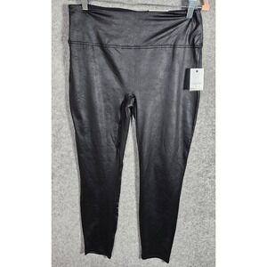 Ophelia Roe Leggings‎ Women Large Faux Leather High Rise Skinny Ankle Black NWT